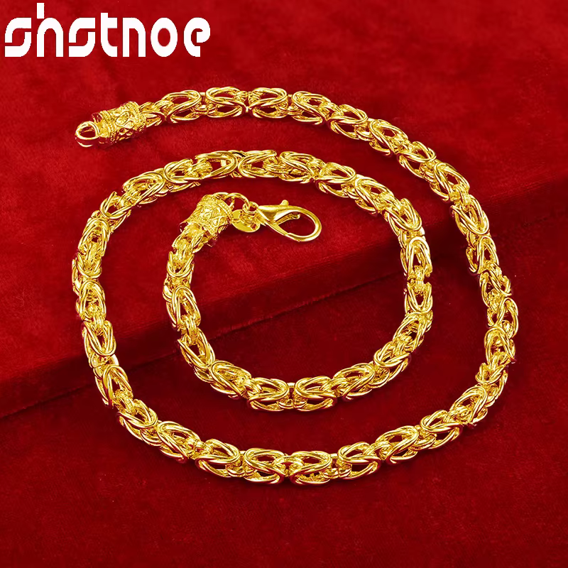 SHSTONE-24K Gold Keel JOPresidence Colliers pour femmes et hommes, Hip Hop Fashion Party, Mariage, F