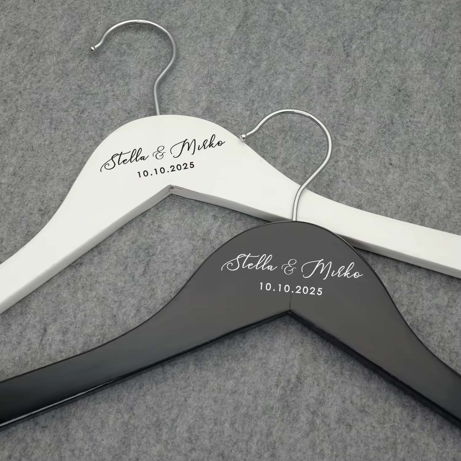 Cintre de mariage personnalisé en tissu, cintre pour robe de mariée, cintre personnalisé pour le mar
