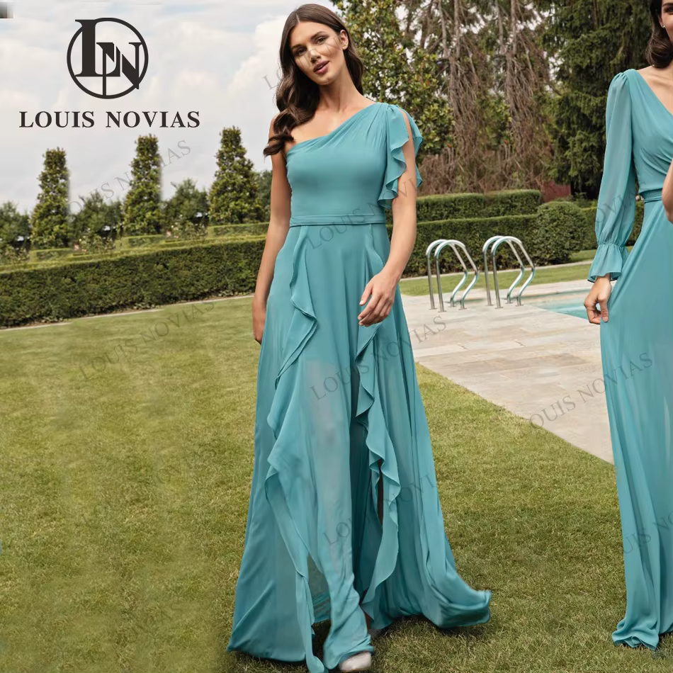 Modiis-Robes de demoiselle d'honneur en mousseline de soie, superbes robes sexy, fête de mariage ini