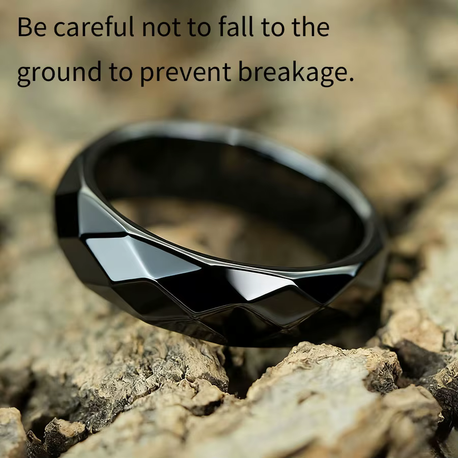 Bague créative en hématite naturelle unisexe, bijoux d'énergie de guérison, 4 tailles disponibles, b