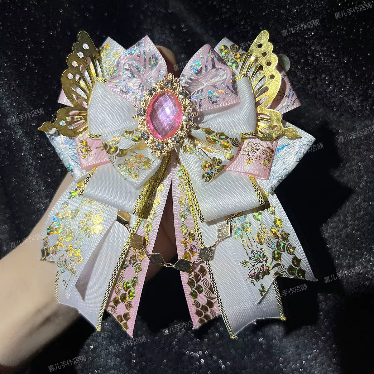 K-pop Idol Concert bricolage accessoires ensemble bâton lumineux breloques Mini nœud papillon porte-