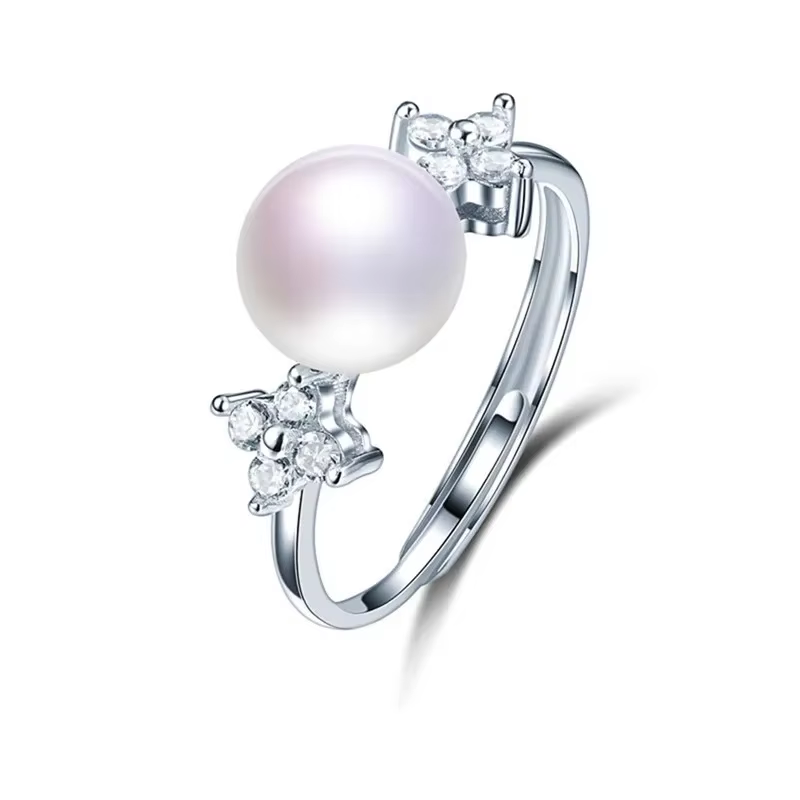 Dainashi – bague en argent Sterling 925 avec perles de culture d'eau douce, haute qualité, cristal r