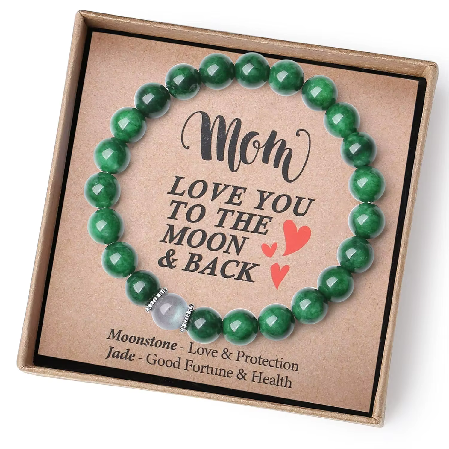 Cadeaux pour maman Cadeaux d'anniversaire de fille fils Bracelet en pierre de lune Femmes Cadeaux de