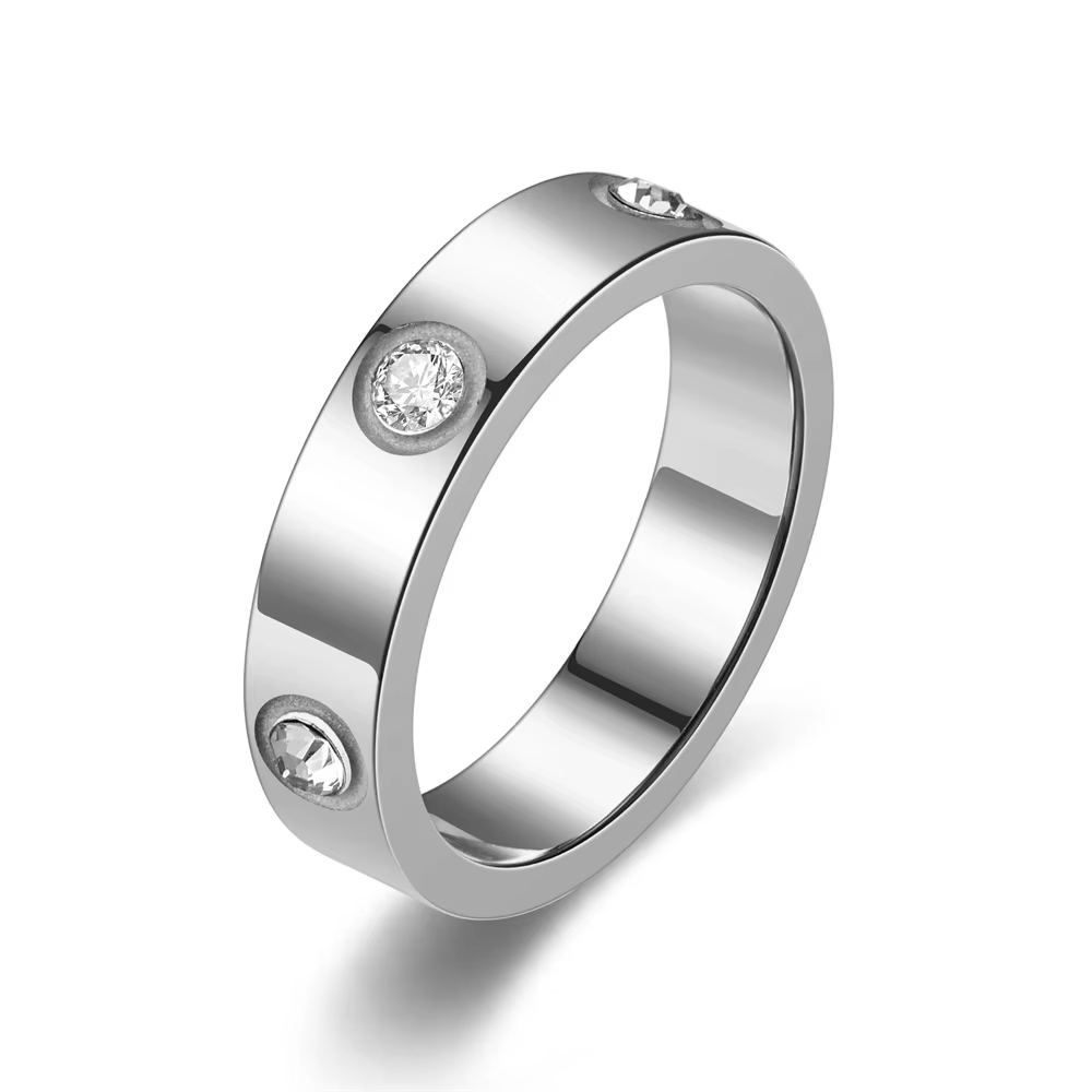 Bague d'amour classique en acier inoxydable pour femmes, hommes, couples, nouvelles bagues d'amour, 