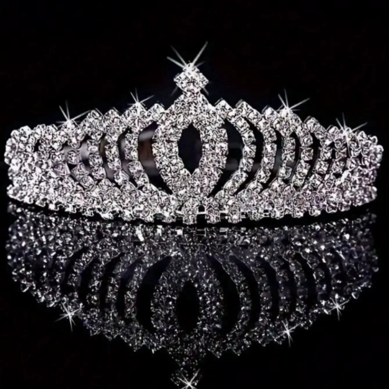 1 couronne de luxe en cristal et diamant pour femme, idéale pour mariage, concours de beauté ou fête