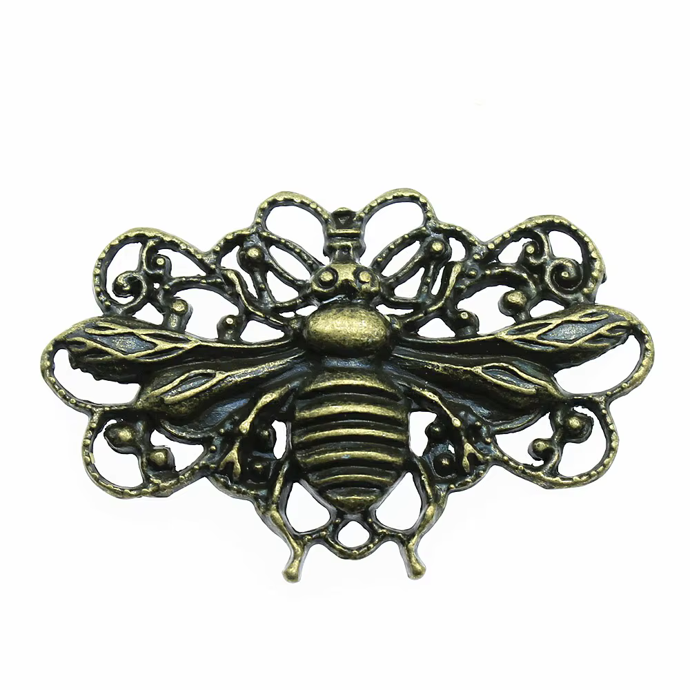 WYSIWYG 2 pièces 45x29mm Vintage grande abeille pendentifs charme pour la fabrication de bijoux 2 co