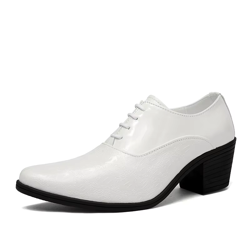 Chaussures de luxe rouges à talons hauts pour hommes, mocassins de mode, chaussures de mariage pour 