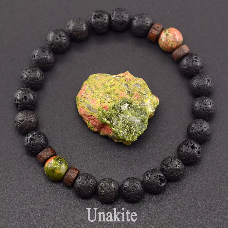 Bracelet en pierre de lave pour hommes, Labradorite naturelle, perle de pierre de lune, bouddha tibé