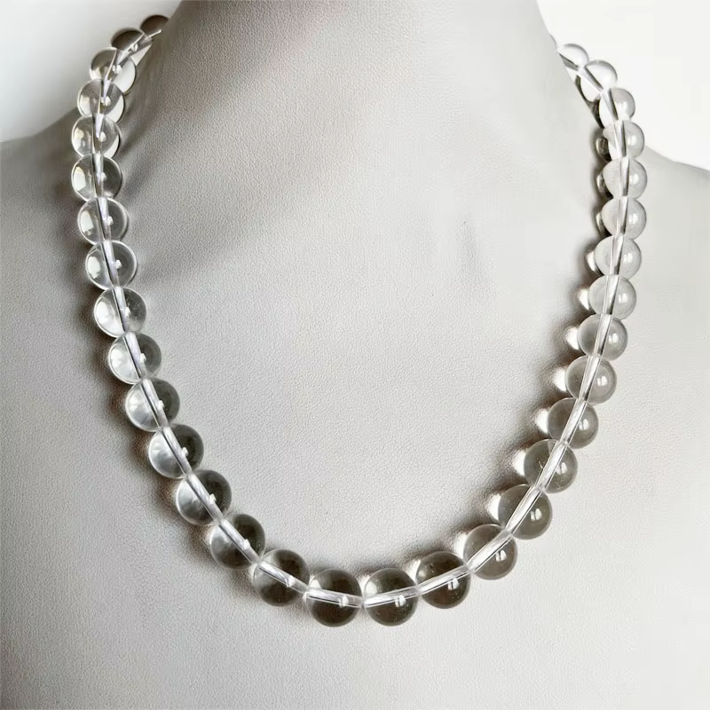 Collier en cristal de Quartz pour femmes, 5-8MM, couleur mixte, perles en pierre naturelle, ras du c