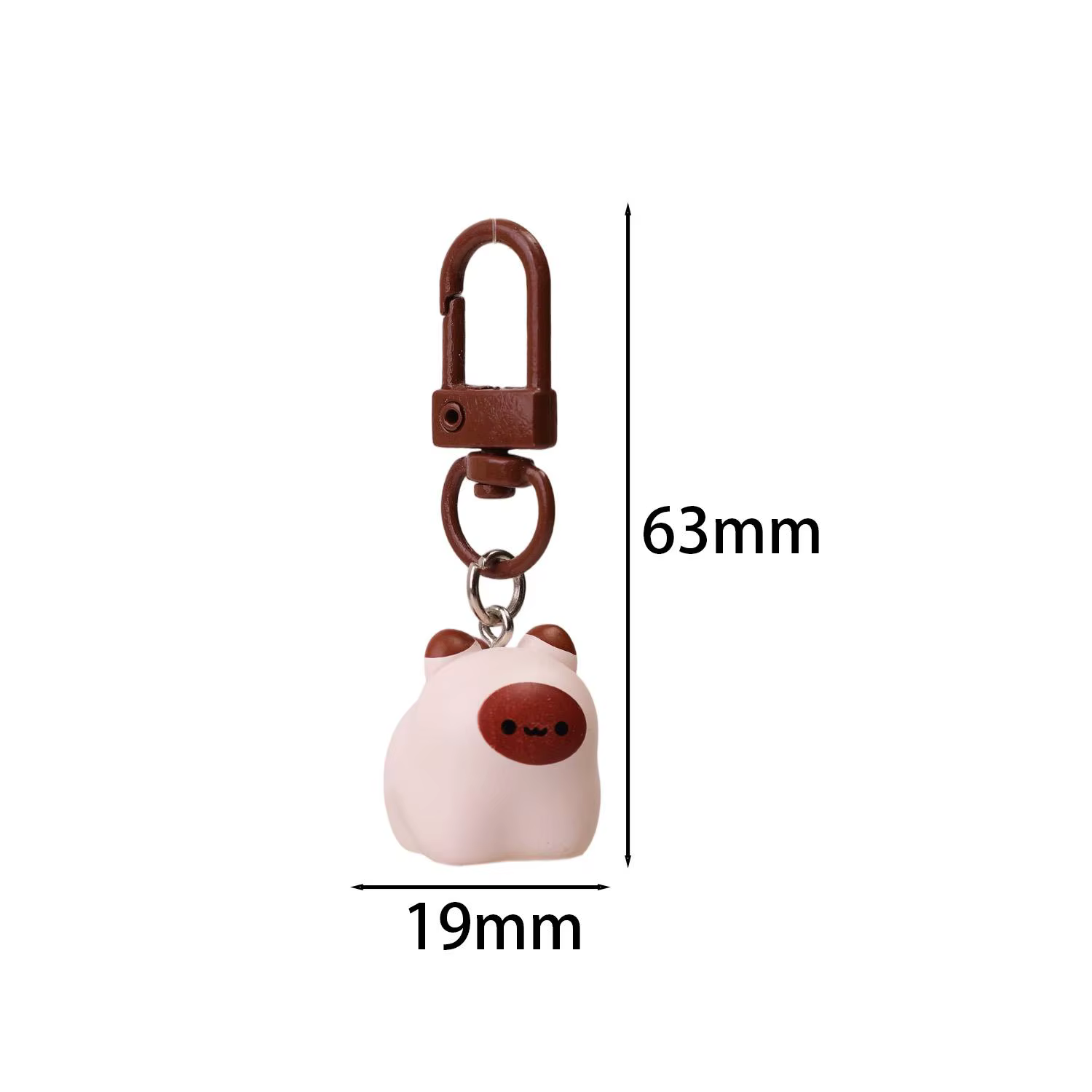 Porte-clés Chaton 3D Mignon de Dessin Animé, Pendentif en Résine Coloré Tendance, Breloques Bijoux p