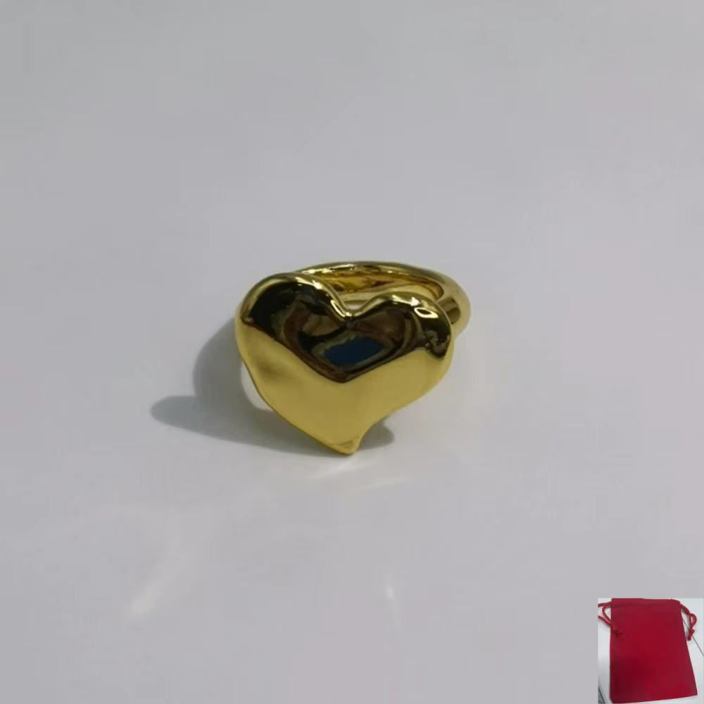 Bague en forme de cœur or et argent, style fille douce et épicée, marque espagnole 2026, accessoires