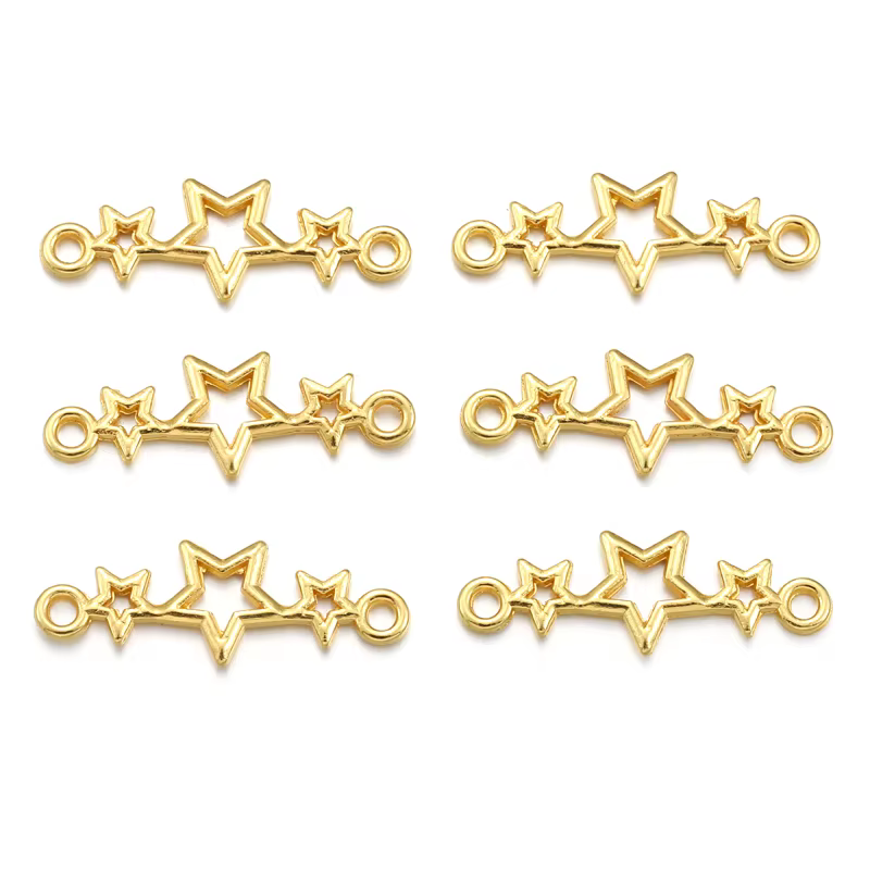 Breloques étoiles pour bracelet, boucle d'oreille, connecteur de collier, accessoires de bijoux fait