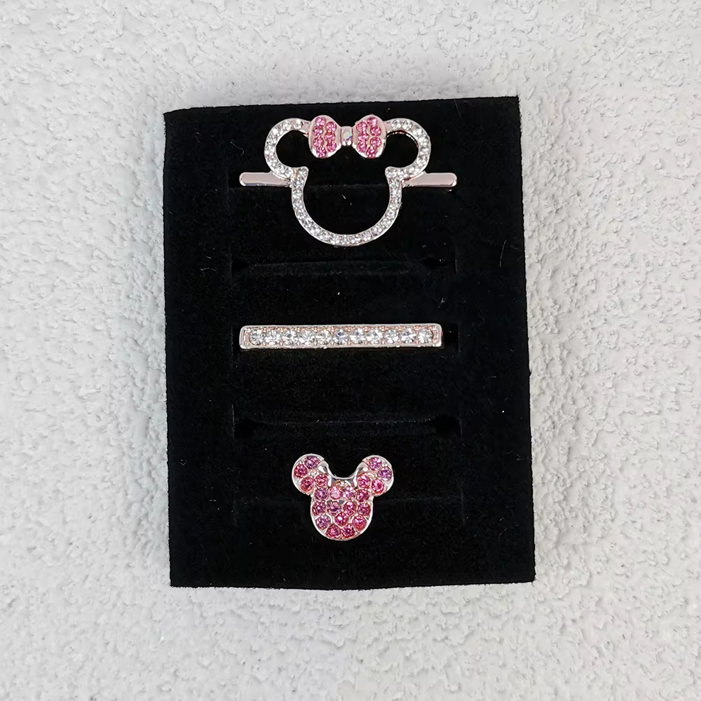 Boucles de bracelet de montre en strass de dessin animé, 3 pièces |   Adorables breloques en métal p