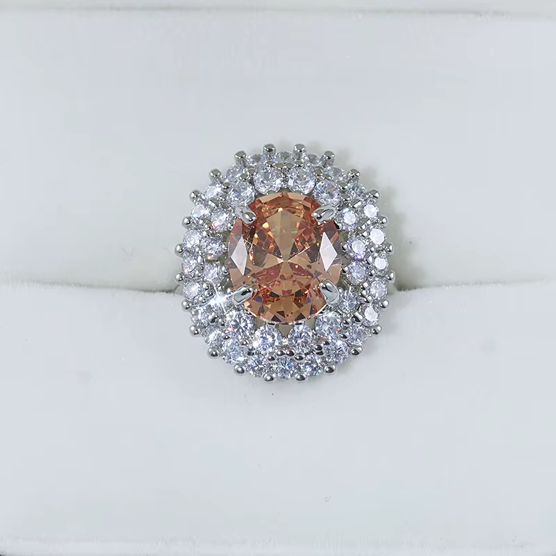 Bague de Luxe en Diamant Jaune pour Femme, Bijoux de Haute Qualité, Motif Rotterdam, Uto, AA, Contre