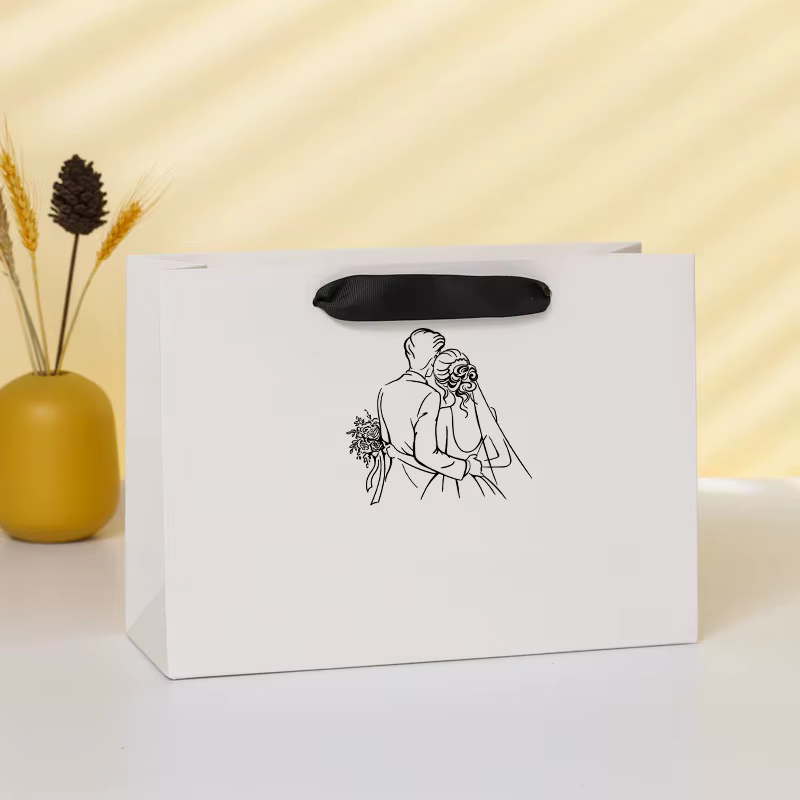 Sacs cadeaux de mariage personnalisés avec texte, sacs cadeaux indispensables pour les anniversaires