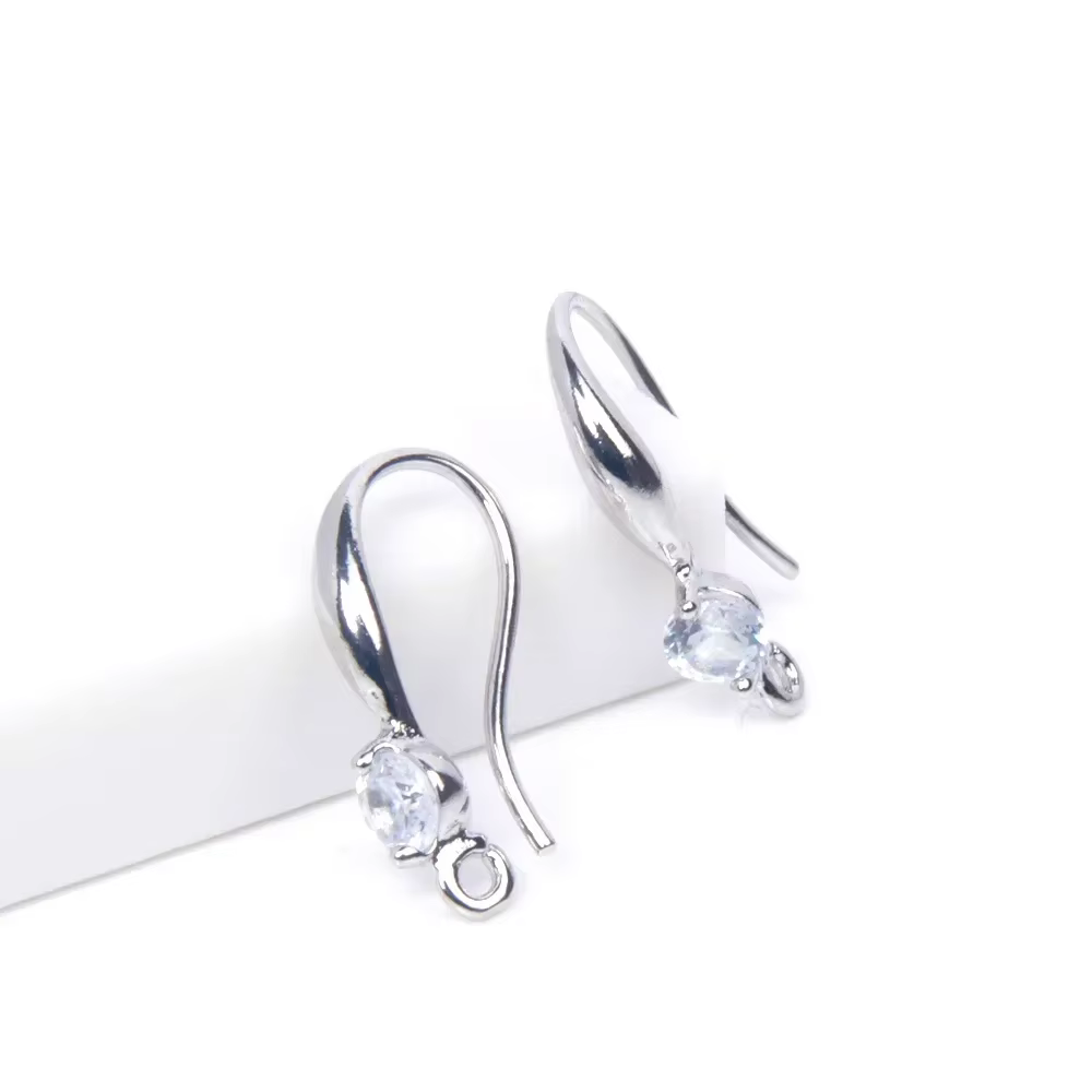 SHOWSANG-Boucles d'oreilles en cuivre plaqué or rhodium sans dégrad, résultats de fabrication de bij