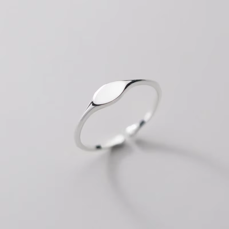 SOFTPIG – bague ovale réglable en argent Sterling 925 véritable pour femmes, bijoux fins de fête, ac