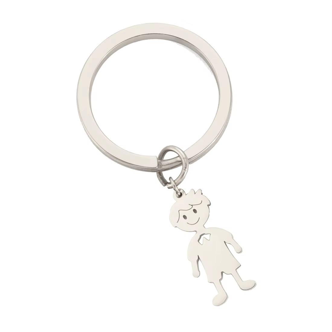 Porte-clés pendentif en acier inoxydable pour garçon et fille, personnalisé, voiture, pour femmes et