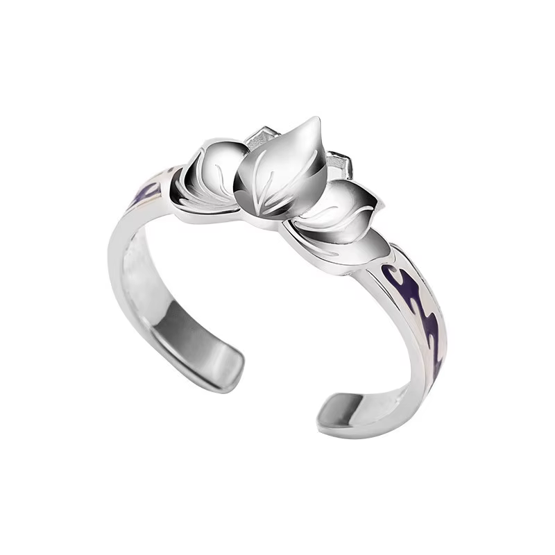 Bague rétro chinoise Everisonne Annie Flower pour femme, punk, gothique, vintage, bague ouverte, bij