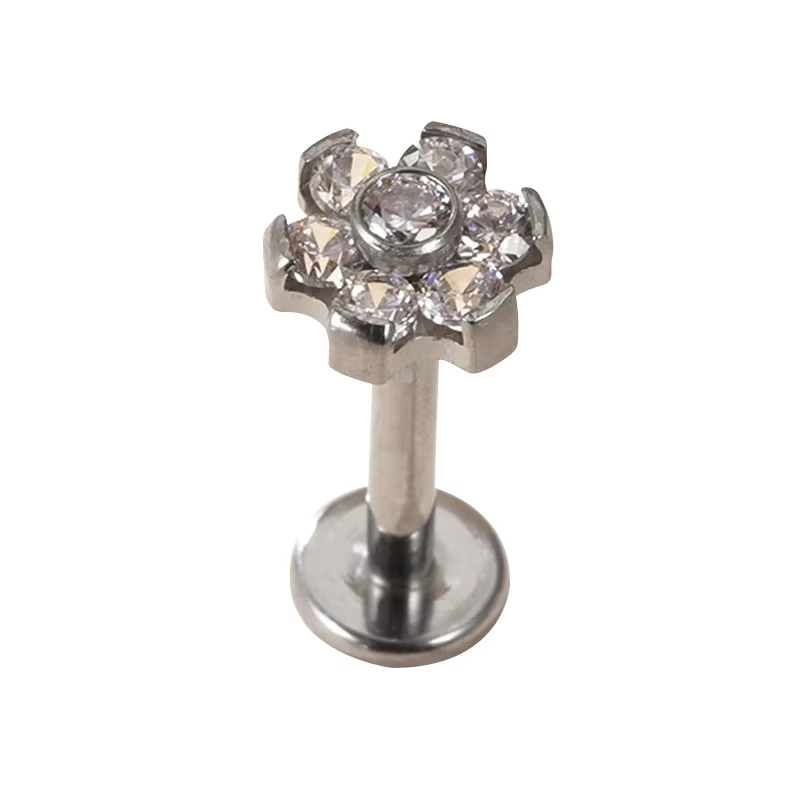 G23 – Piercing en titane et zircone, anneau à lèvres, Cartilage, oreille, Tragus, filetage interne, 