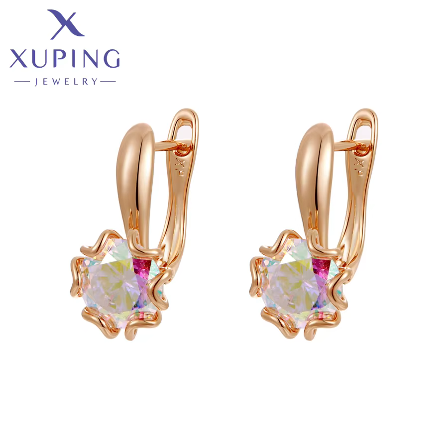 Xuping bijoux nouveau Krasьги gagnant de la mode Style européen couleur or femmes Huggies boucles d'
