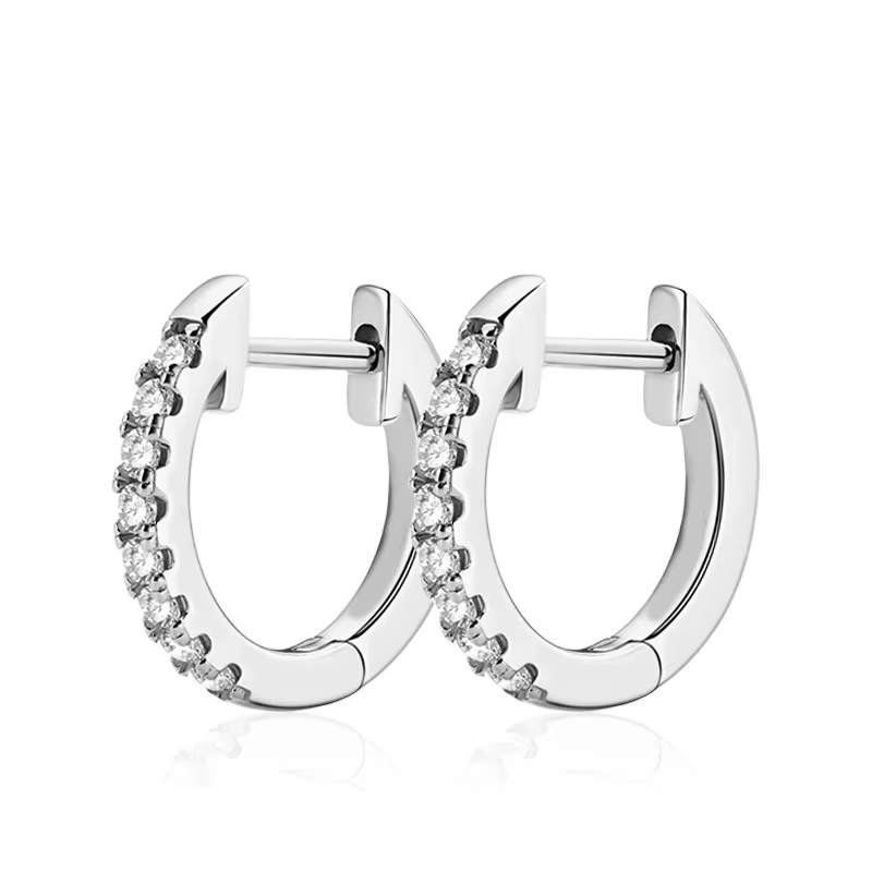 NeeTim – boucles d'oreilles complètes en Moisanite, couleur D, diamant de laboratoire Moisanite, cer