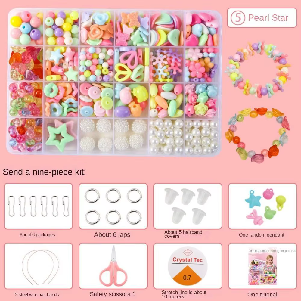 Kit de perles pour la création de bijoux faits main, kit de bricolage créatif pour la fabrication de