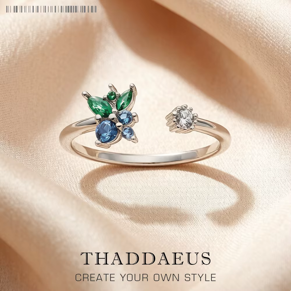 Bague myrtille à extrémité ouverte, bijoux fins de Style européen pour femmes, cadeau d'été de Fruit