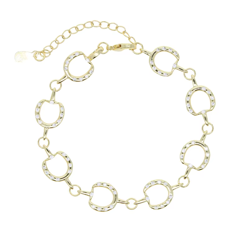 Bracelet à breloques pour amoureux des chevaux, bijoux couleur or argent, chaîne à maillons pour fem