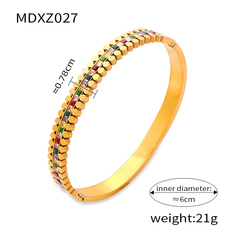 Amaiyllis 18K or minimaliste Zircon cristal ouvert Bracelet Niche personnalisé femmes Bracelets bijo