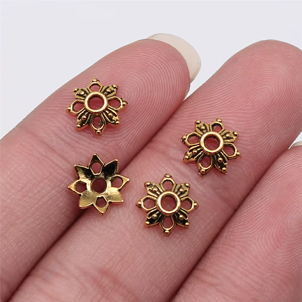 WYSIWYG 50 pièces 9x9mm casquettes de perles pour la fabrication de bijoux bricolage bijoux accessoi