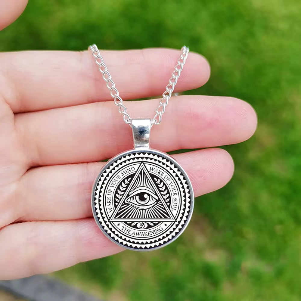 Collier scarabée oeil d'horus pour hommes et femmes, pendentif de protection éma enne, cabochon en v