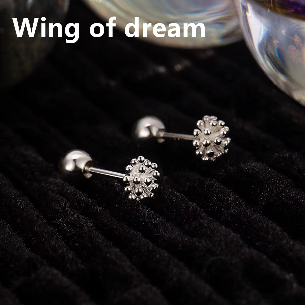 Boucles d'oreilles en argent Sterling 925, perles de pissenlit, élégantes, à la mode, bijoux cadeau 