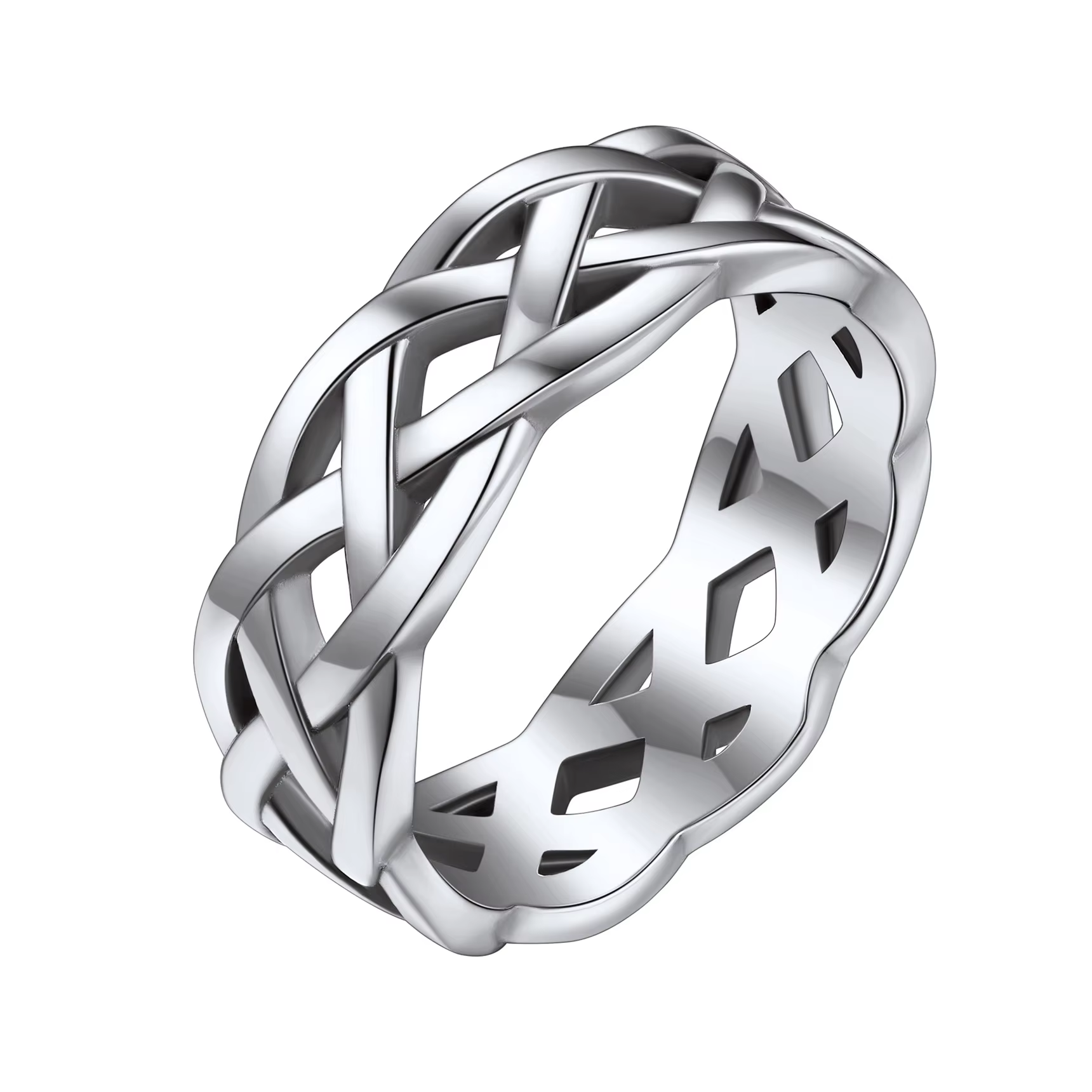 ChainsPro – bague Vintage à nœud celtique pour hommes et femmes, bague irlandaise de 7mm en acier in