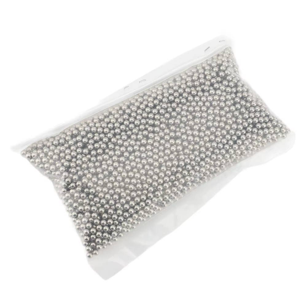 Perles de polissage en acier inoxydable pour bijoux, perles rondes argentées en acier inoxydable, bo