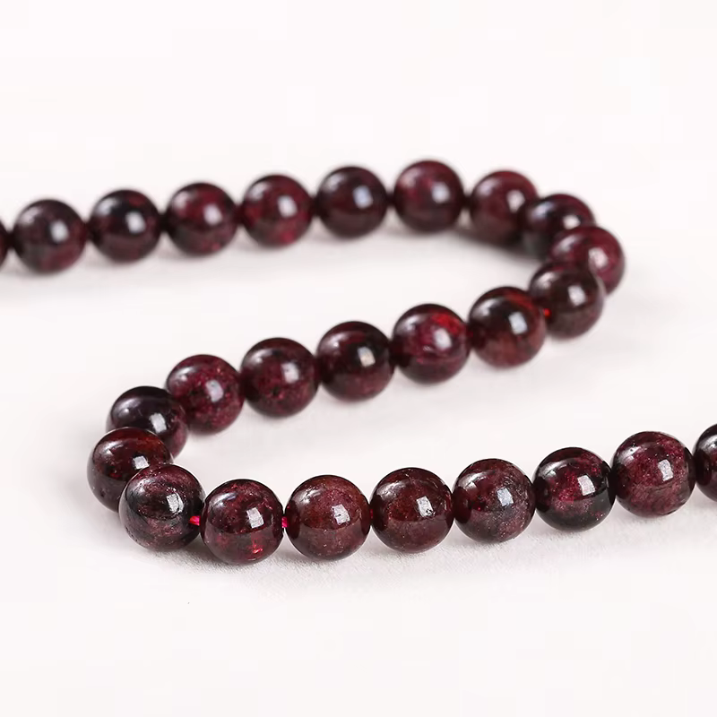 Perle de grenat rouge foncé en pierre naturelle 1A, entretoise ronde adt, taille de choix 4mm, 6mm,