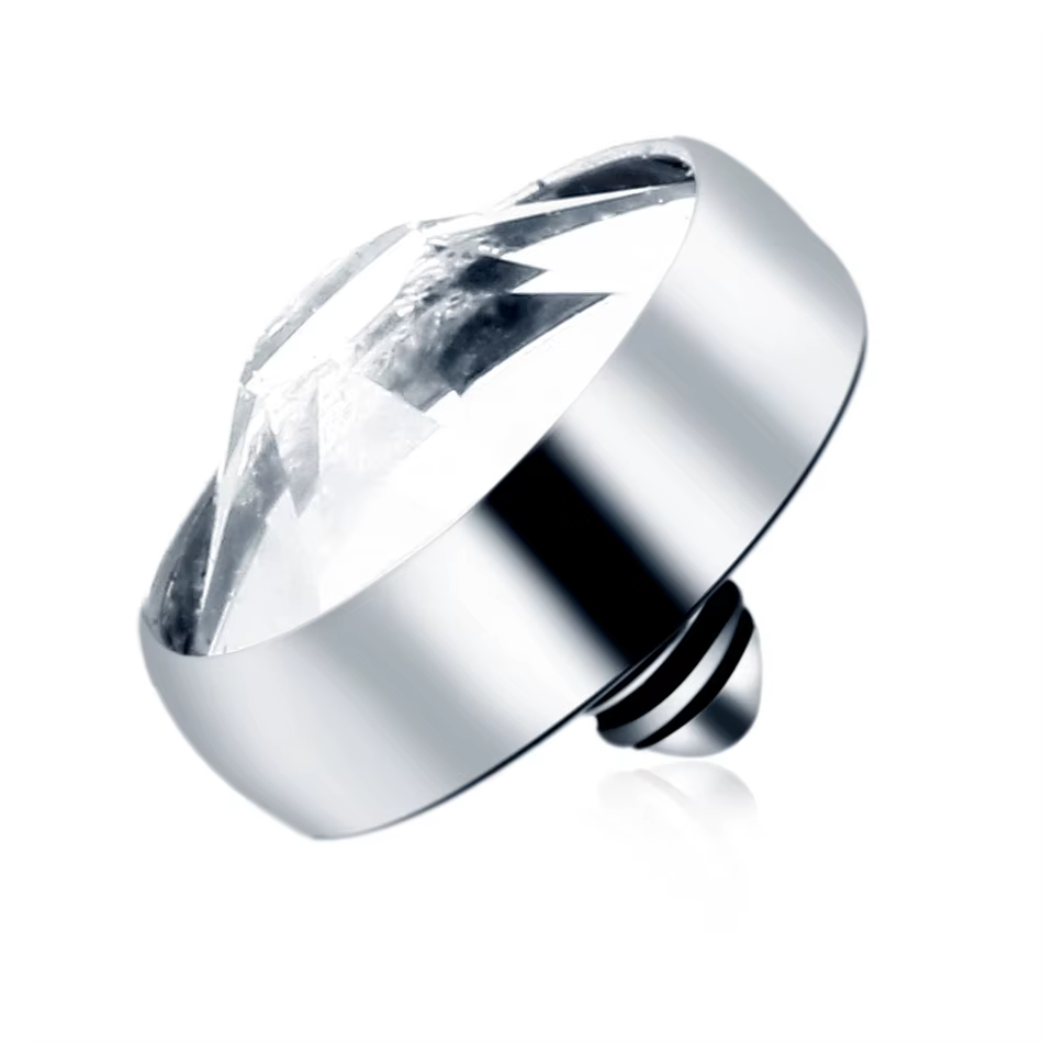 1PC titane Zircon cristal gemmes ancre cutanée haut Piercing Skinner cacher plongeur tête Implants c