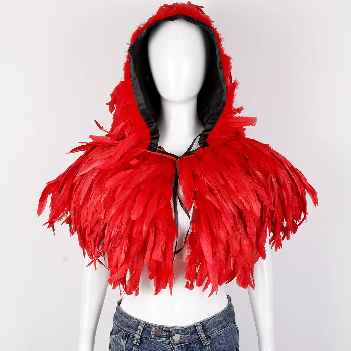Châle de plumes de carnaval, châles de fête de mariage, écharpes pour femmes, col gothique, accessoi