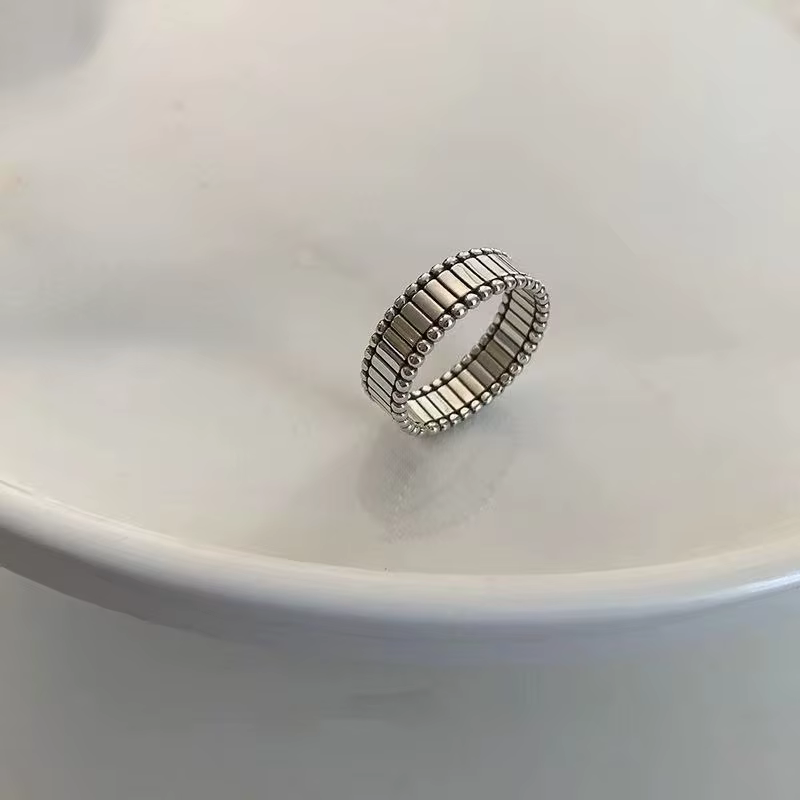 Ensemble de bagues géométriques minimalistes en métal, couleur argent Vintage, Punk, irrégulier, pou