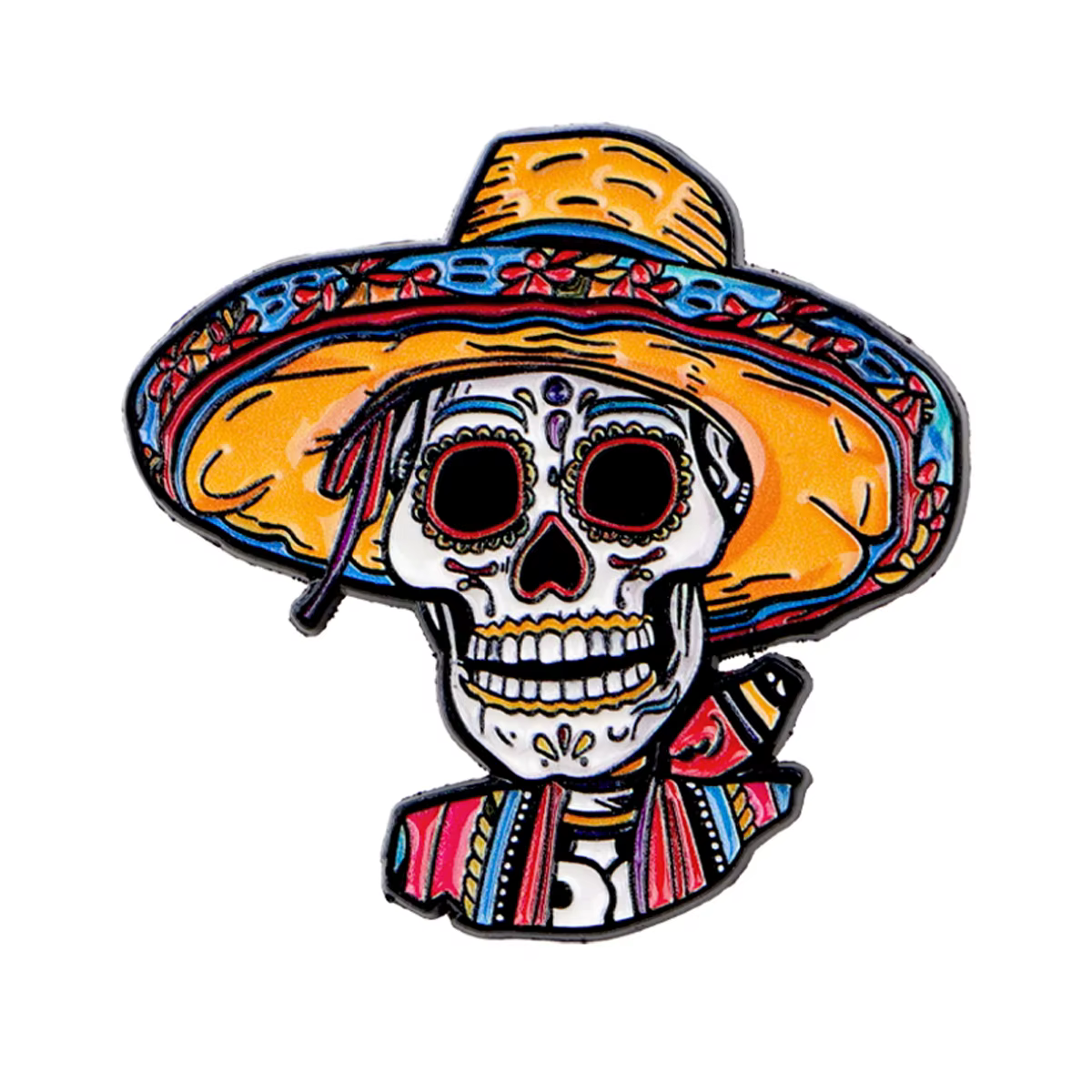 Broche en émail crâne mexicain, broche squelette, broches à revers, Badge sur sac à dos, accessoires