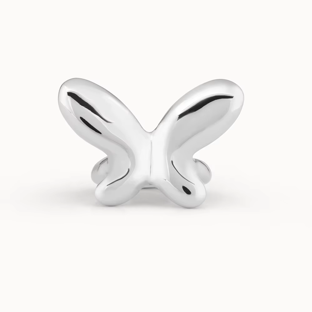 Bague papillon tridimensionnelle avec design de niche, accessoires polyvalents et exquis pour un usa