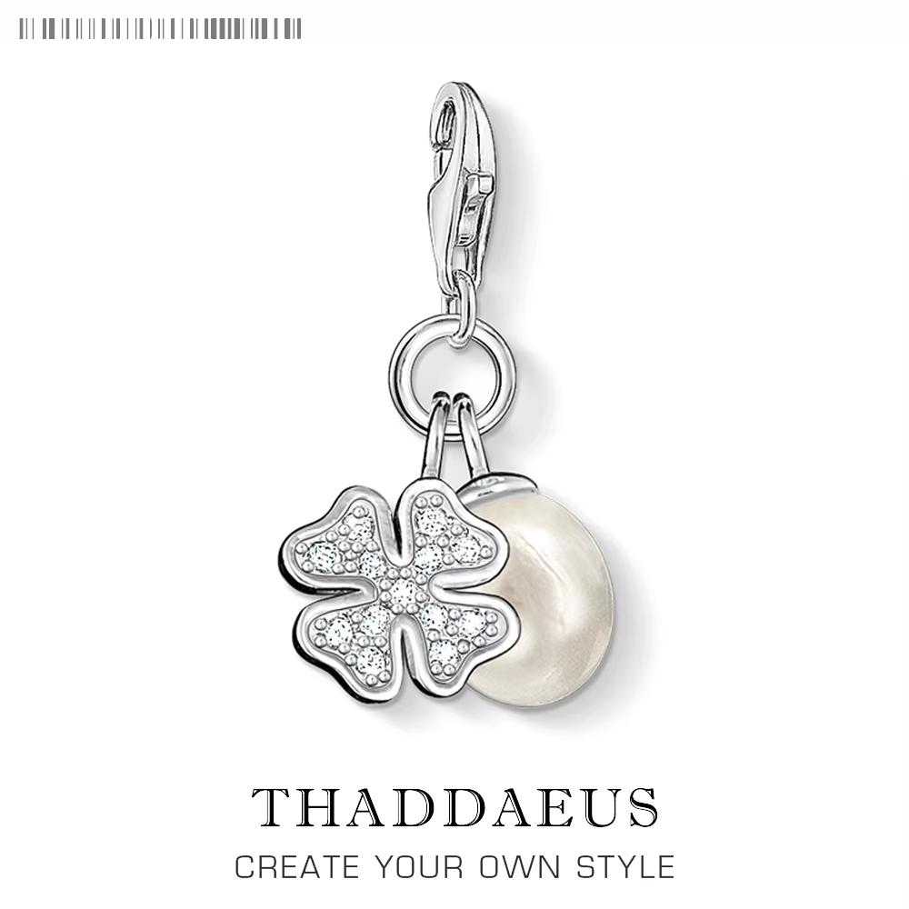Perle de trèfle en argent Sterling 925 véritable, fait à la main, nouveaux bijoux fins, pendentif fl