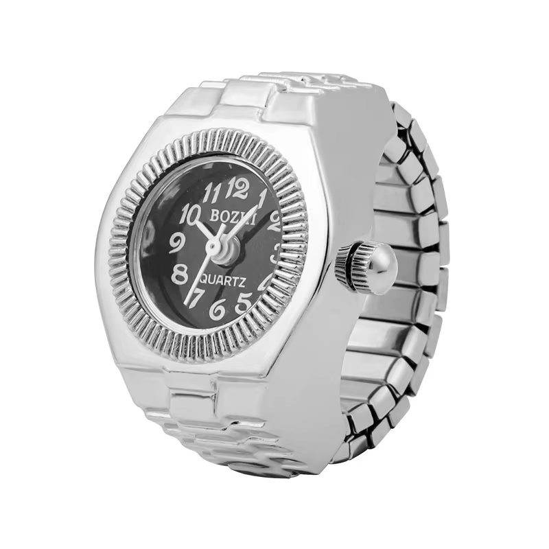 Bague montre nouvelle vente chaude créative alliage coquille doigt cadran circulaire Couple hommes e
