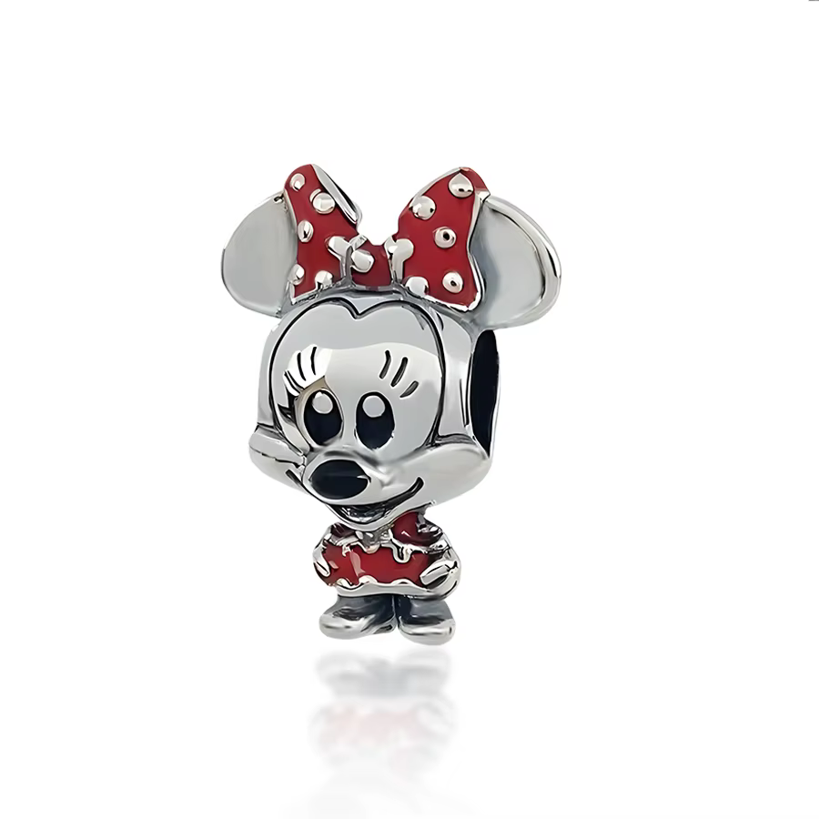 Breloques Disney Stitch Mickey Minnie Princess, perles de dessin animé pour bracelets européens, fab