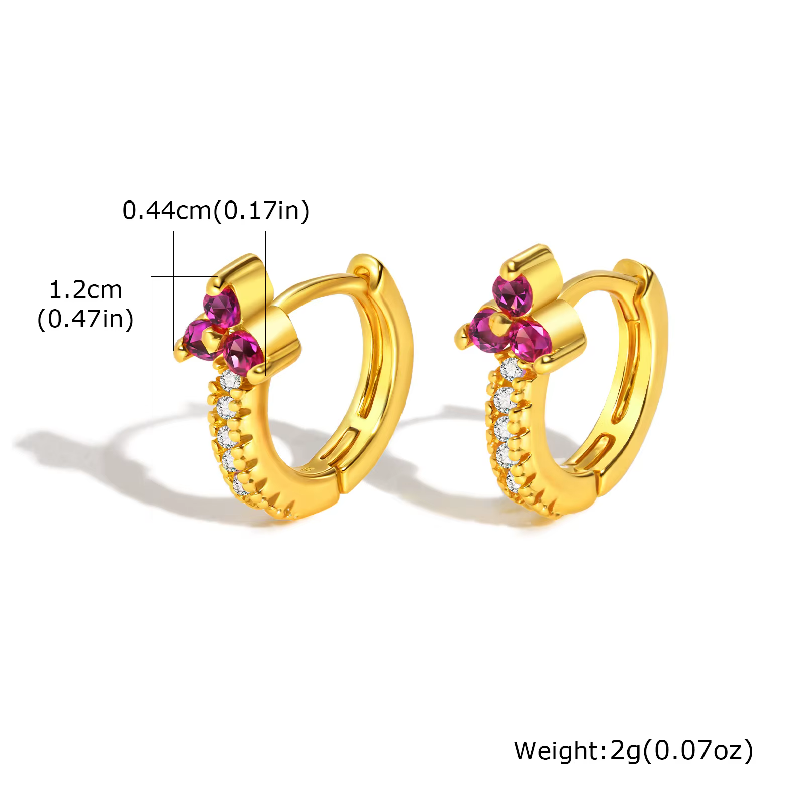 Vnox – boucles d'oreilles de luxe en Zircon coloré pour femmes, boucles d'oreilles créoles en crista
