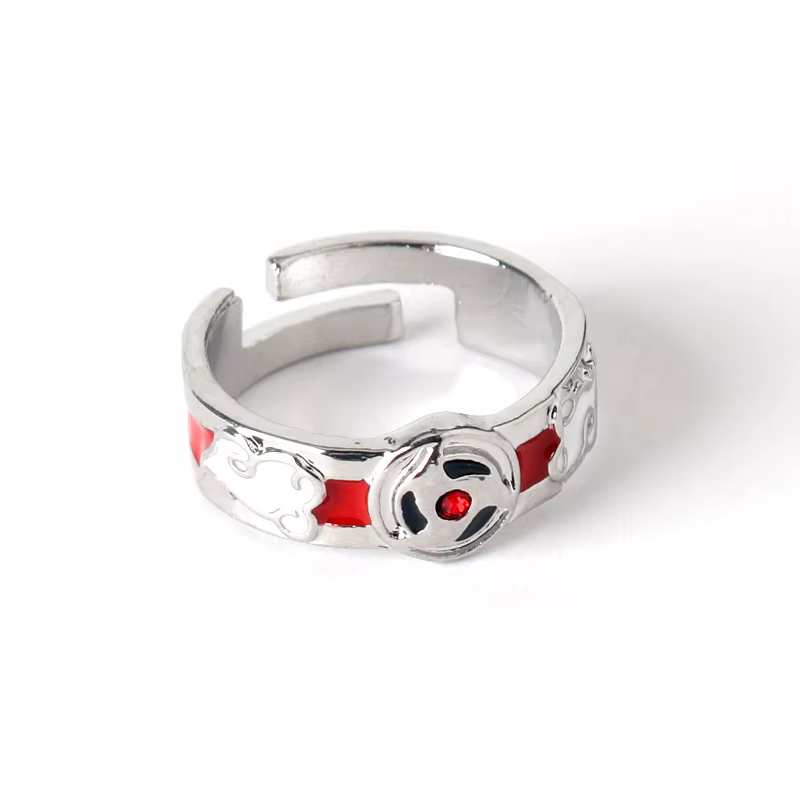 Bague Sharingan Uchiha Itachi Anime Japonais, Bagues Ajustables pour Couples, Accessoires Cosplay po