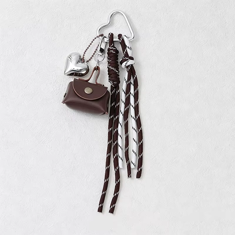 Maillard – pendentif en corde tressée, exquis et mignon, breloque en cuir avec Mini sac à nœud pour 