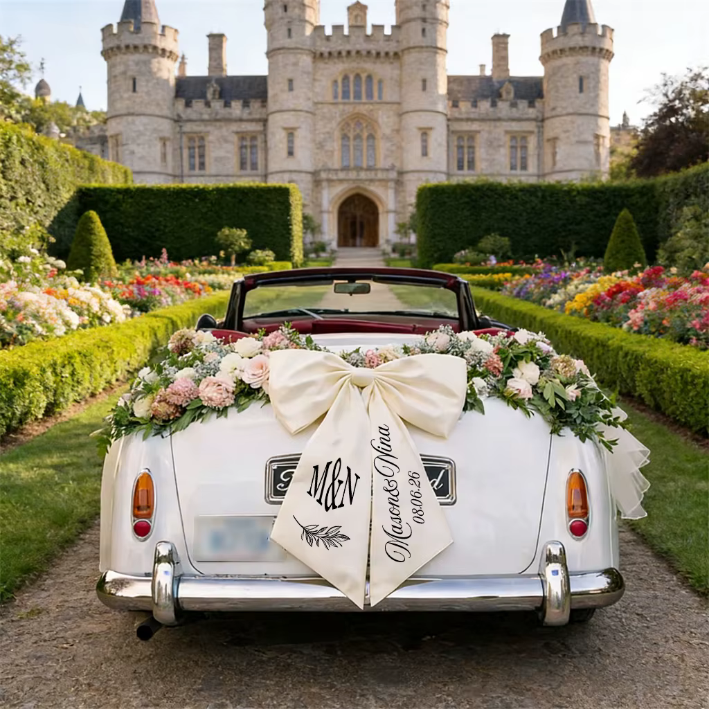 Décoration de Voiture de Mariage Personnalisée Papillon, Nœud de Voiture de Mariage Personnalisé, Nœ