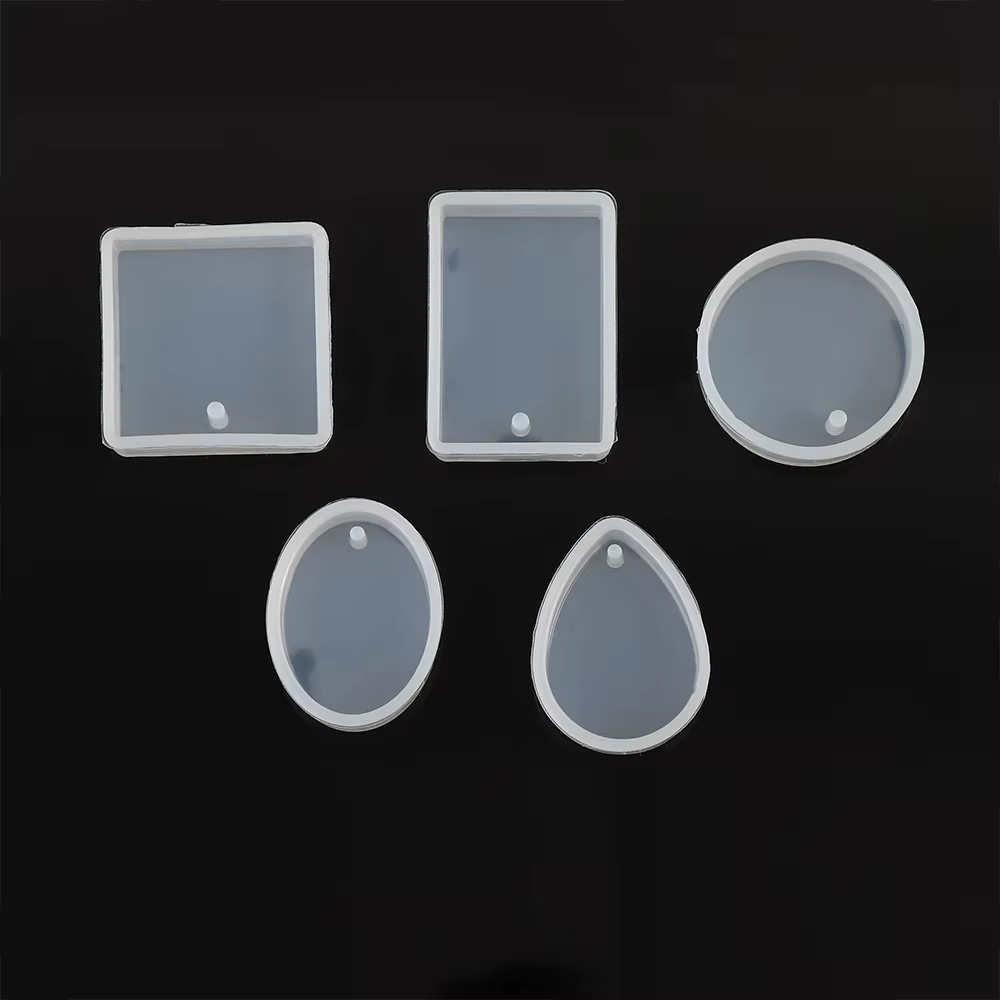 Pendentif rond artisanal décoratif en résine époxy, 5 pièces/ensemble, outil de moulage pour la fabr