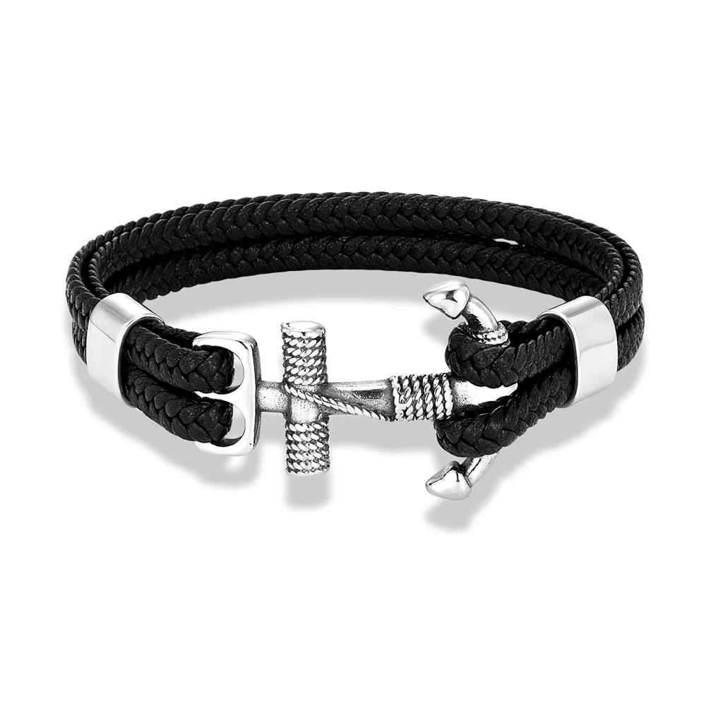 MKENDN Style marine hommes Vintage ancre Bracelet tissé à la main multicouche en cuir Bracelets femm